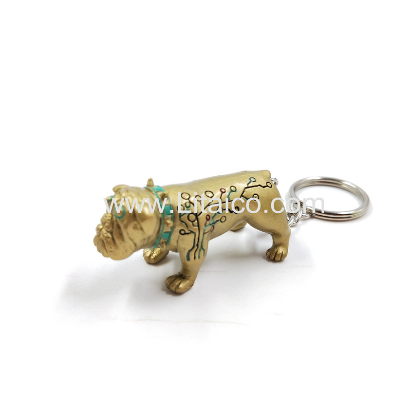Puppy injection molding PVC Keychain