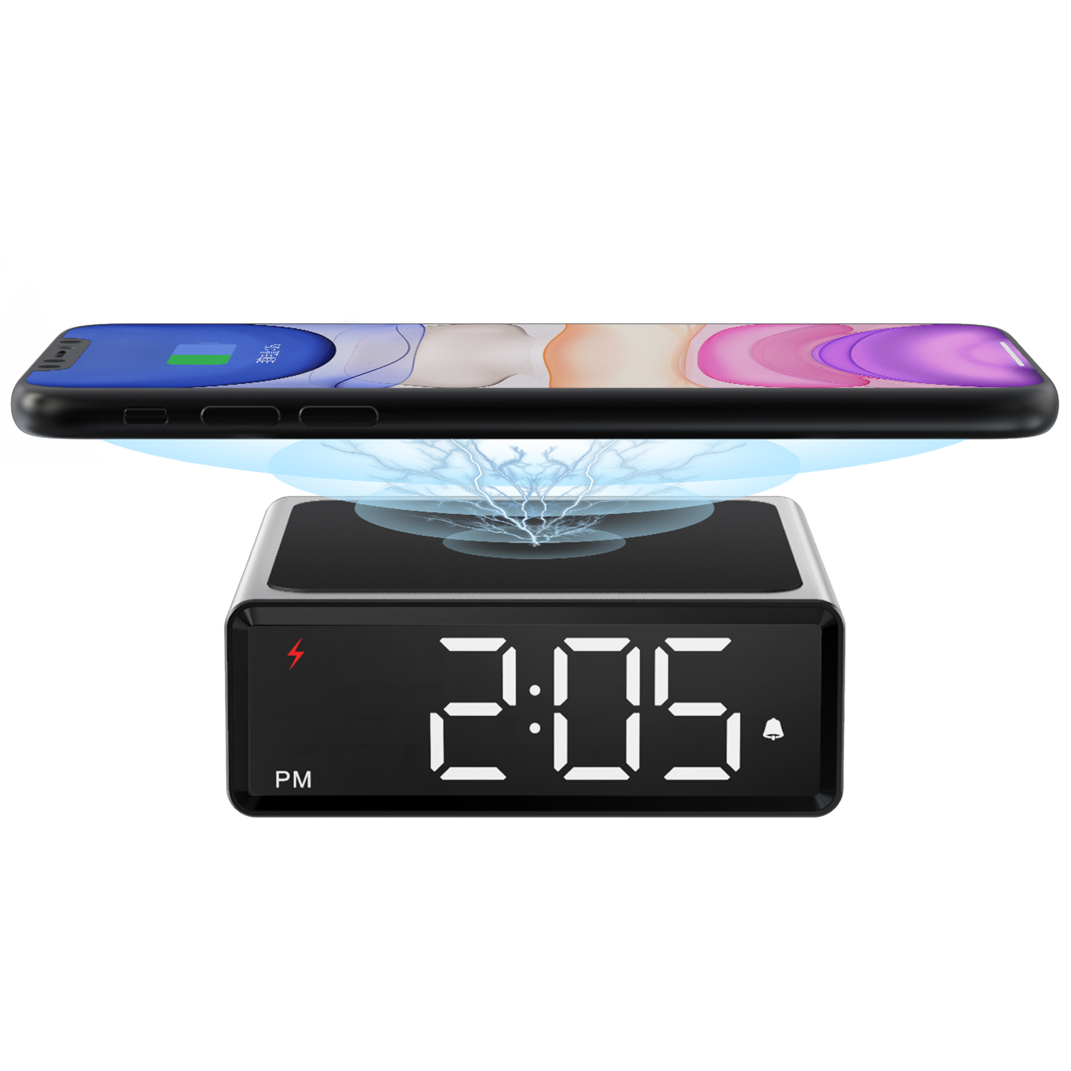 wireless charging clock