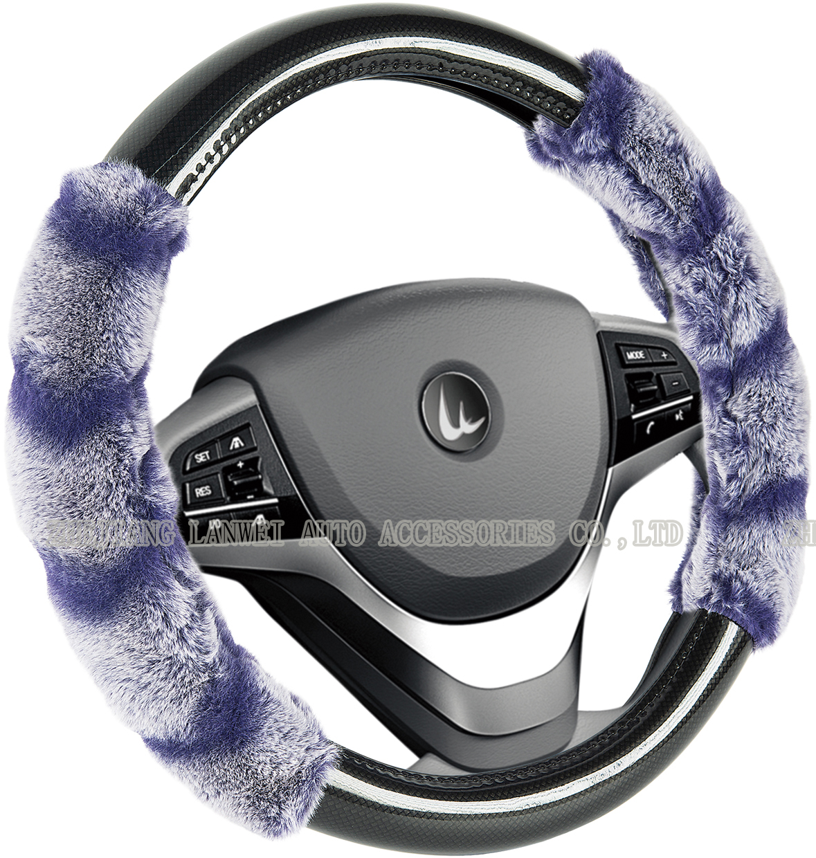 Winter warm plush cute steering wheel cover