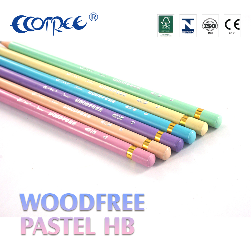 Plastic HB writing Pencil for school in Pastel Colors