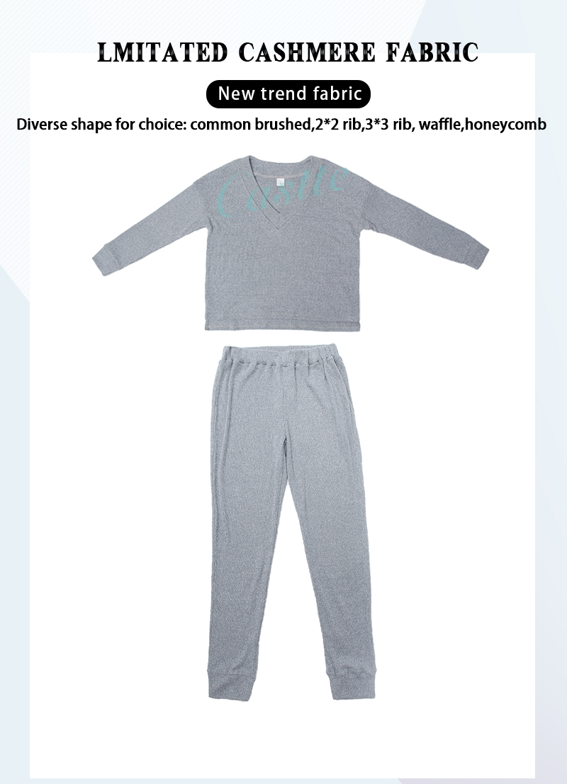 Ladies Cashmere Rib Loungewear Set