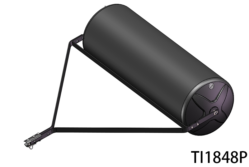 18 x 48-Inch Commercial Steel Tow Lawn Roller, Black color