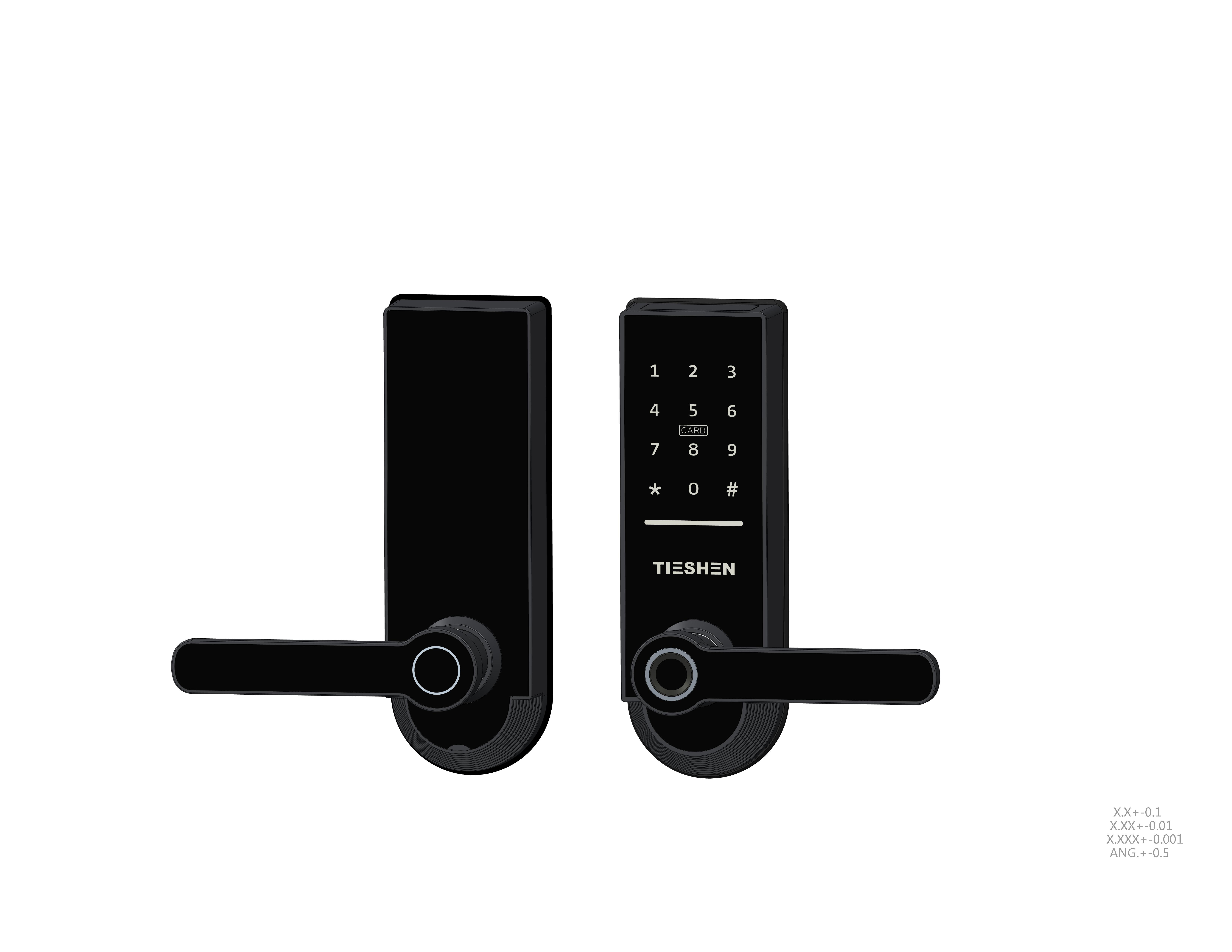 intelligent security finger print pass word door lock