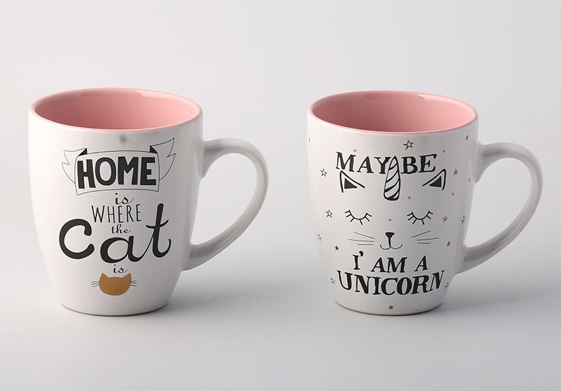 ZH1921-H490 cat design collection stoneware 350cc milk mug