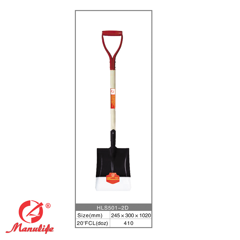 Short wood handle shovel