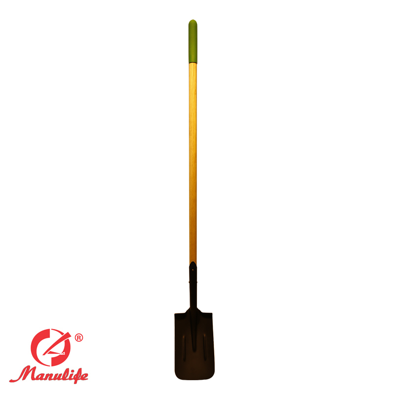 Long Timber handle post hole shovel