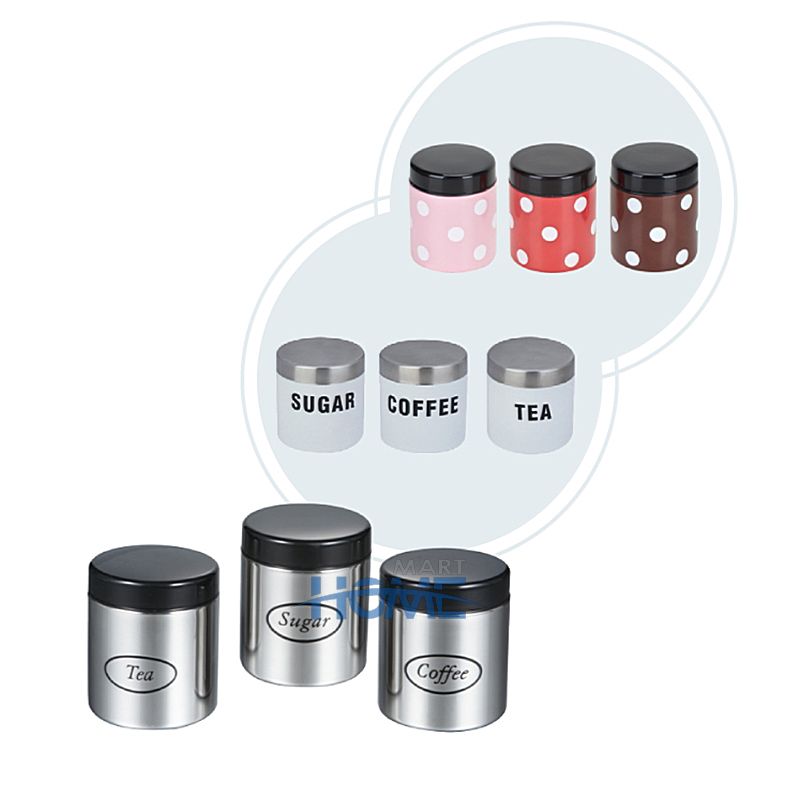 Kitchen Stainless Steel Decorative Coffee Canisters