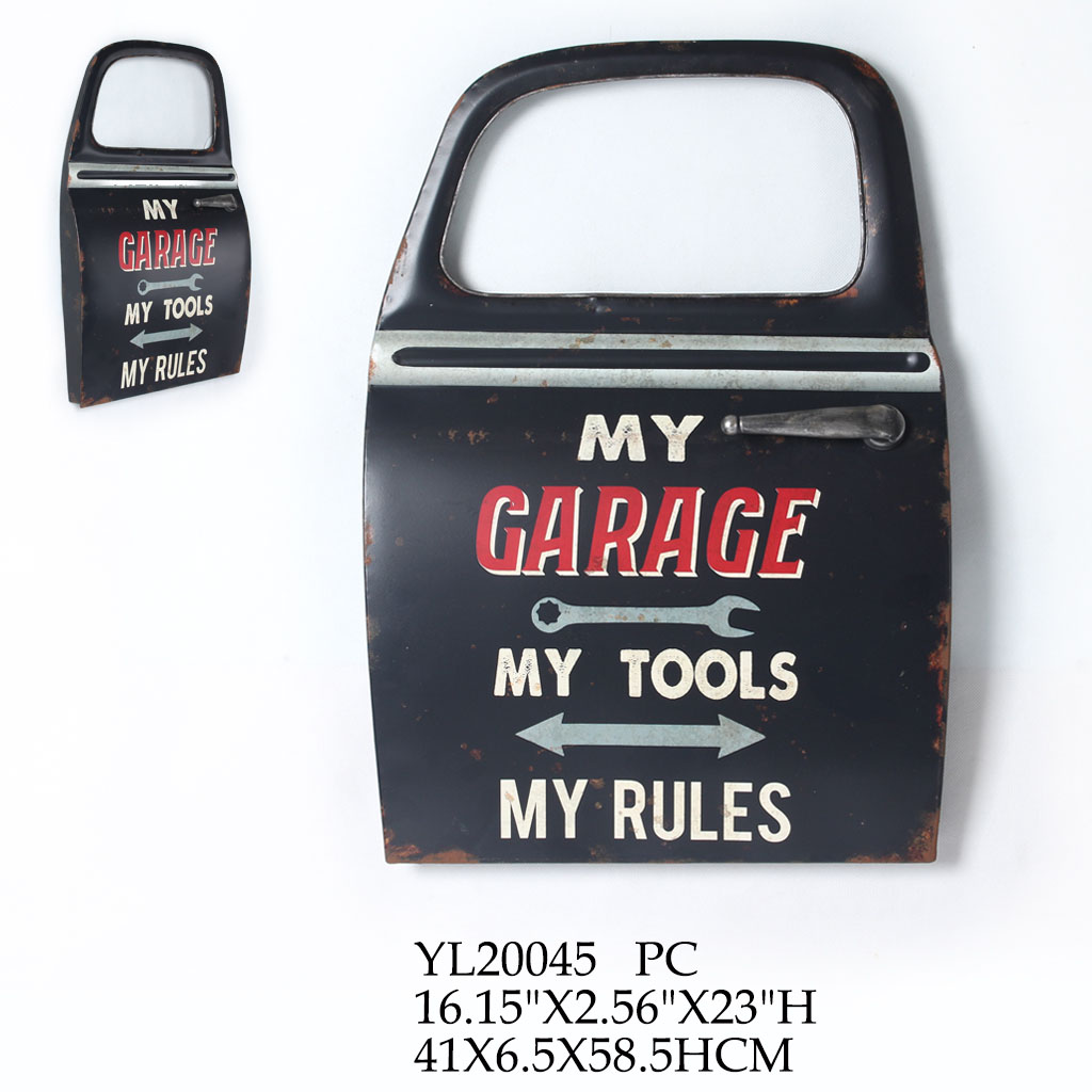 metal wall door sign