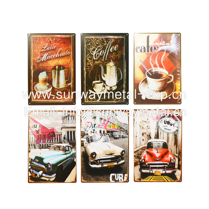 Wall art decor tin
