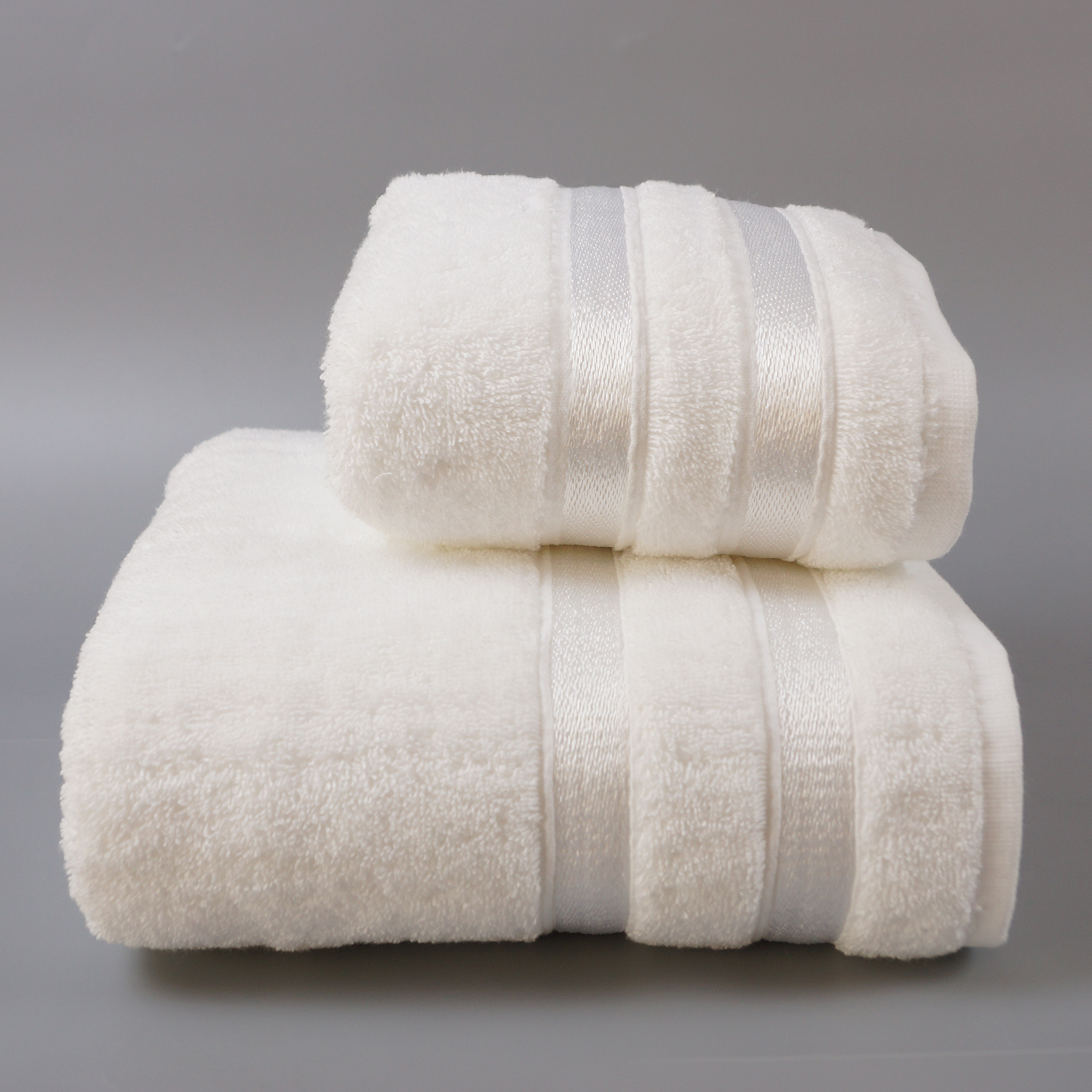 Premium Hotel Living Towel, Bright Silk Dobby Style Hotel Towel