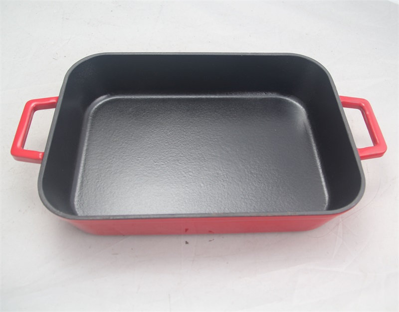Cast iron griddle, enamel
