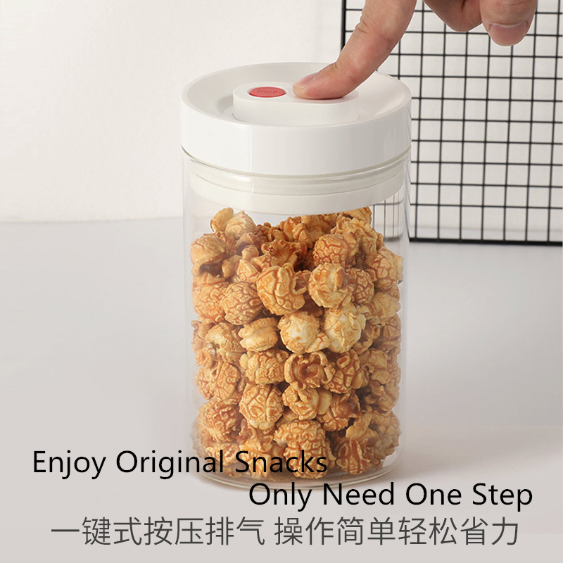 Air tight canister straight glass vacuum food storage containers 1.2L
