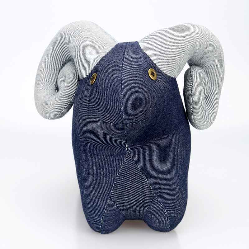 Jean Stuffed Ram toy for home decoration