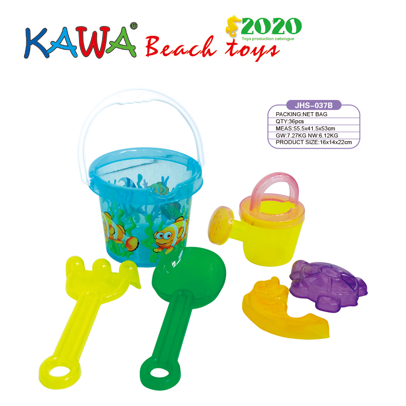 Transparent color bucket sets with printing