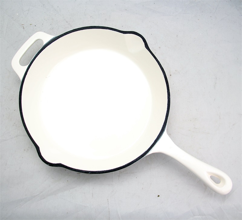 Cast iron frypan, enamel