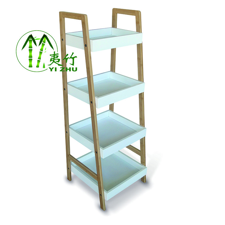 Bamboo +MDF commodity rack storage shelf