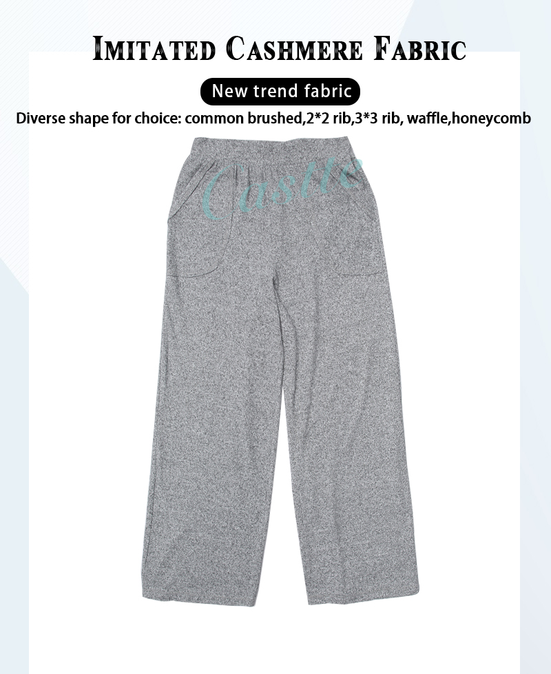 Ladies Cationic Cashmere Wide Leg Pant