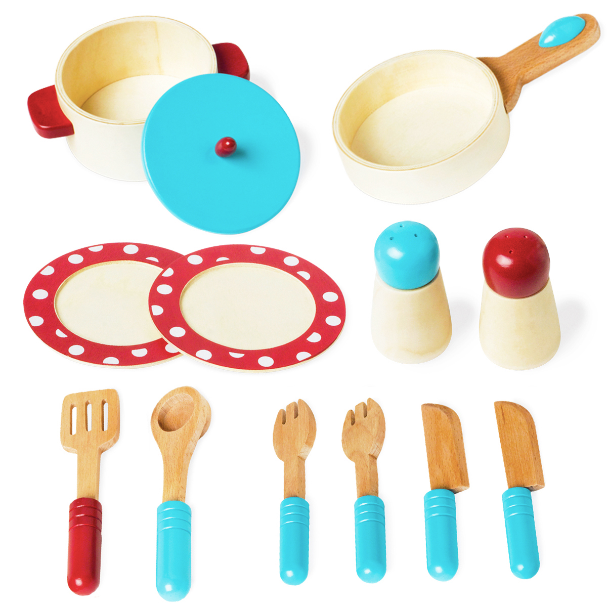 Wooden Pretend Play Cooking Kitchen Sets
