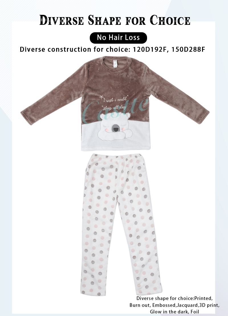Ladies Flannel Fleece Pajama Set