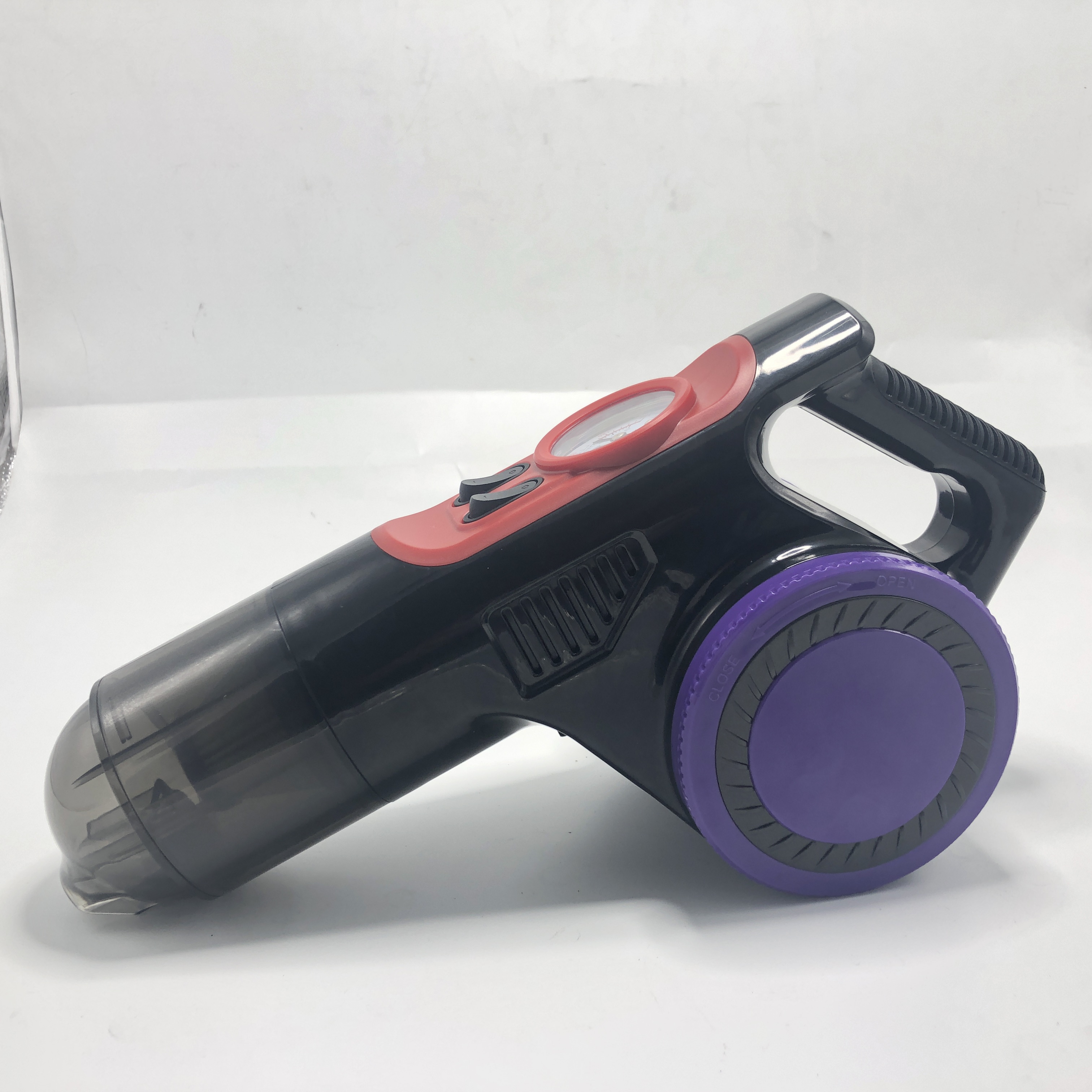 2 in 1 Car vacuum cleaner compressor DC12V portble plastic dry and wet clean job with/without battery