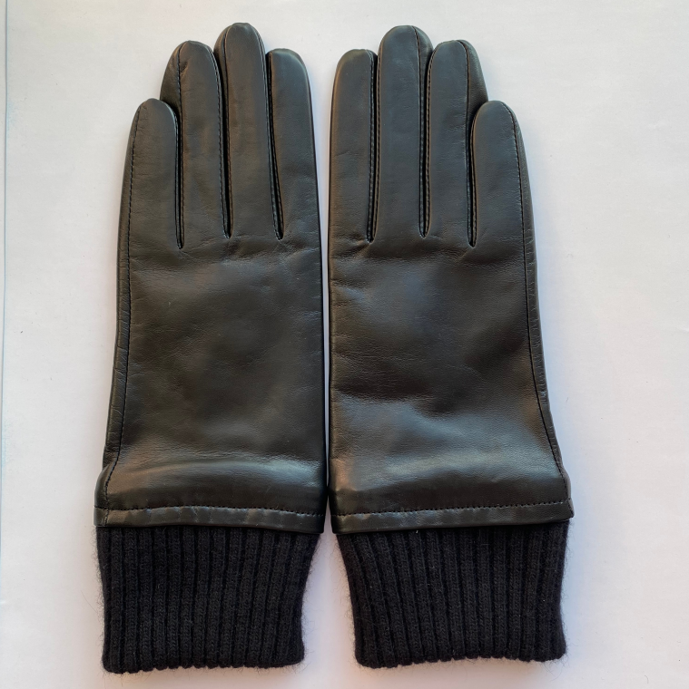 A007 Ladies classic style genuine winter warm leather hand driving gloves