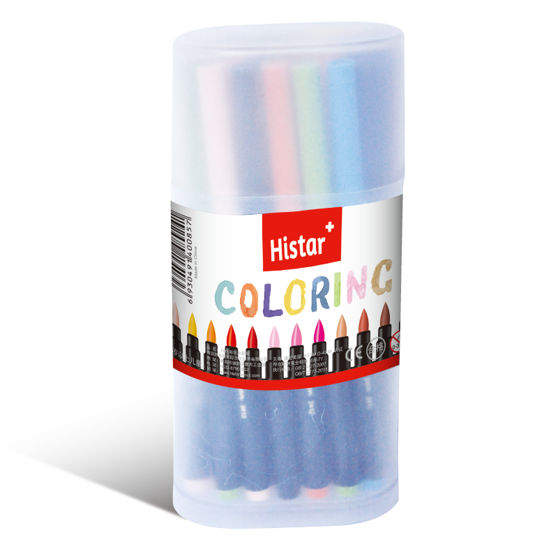 24 brush markers in pp tube