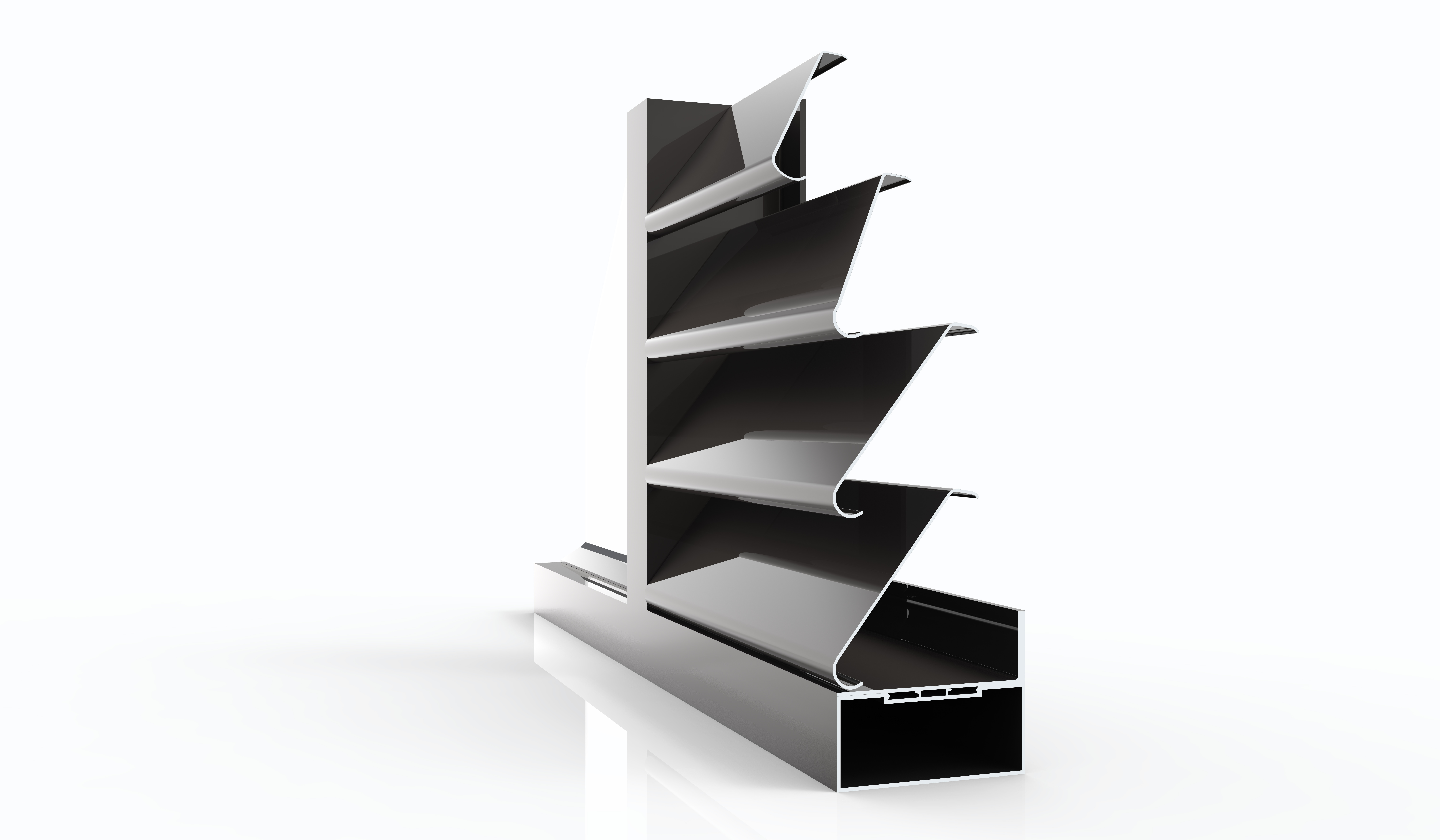 Aluminium profile for louver