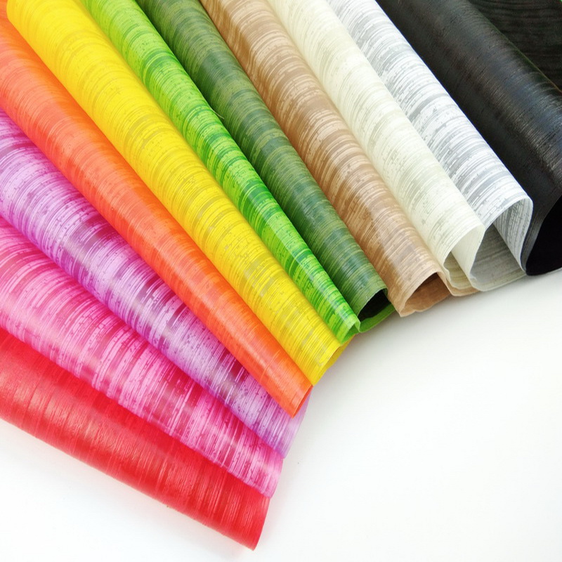 Wood Grain Embossed Non woven flower wrapping paper