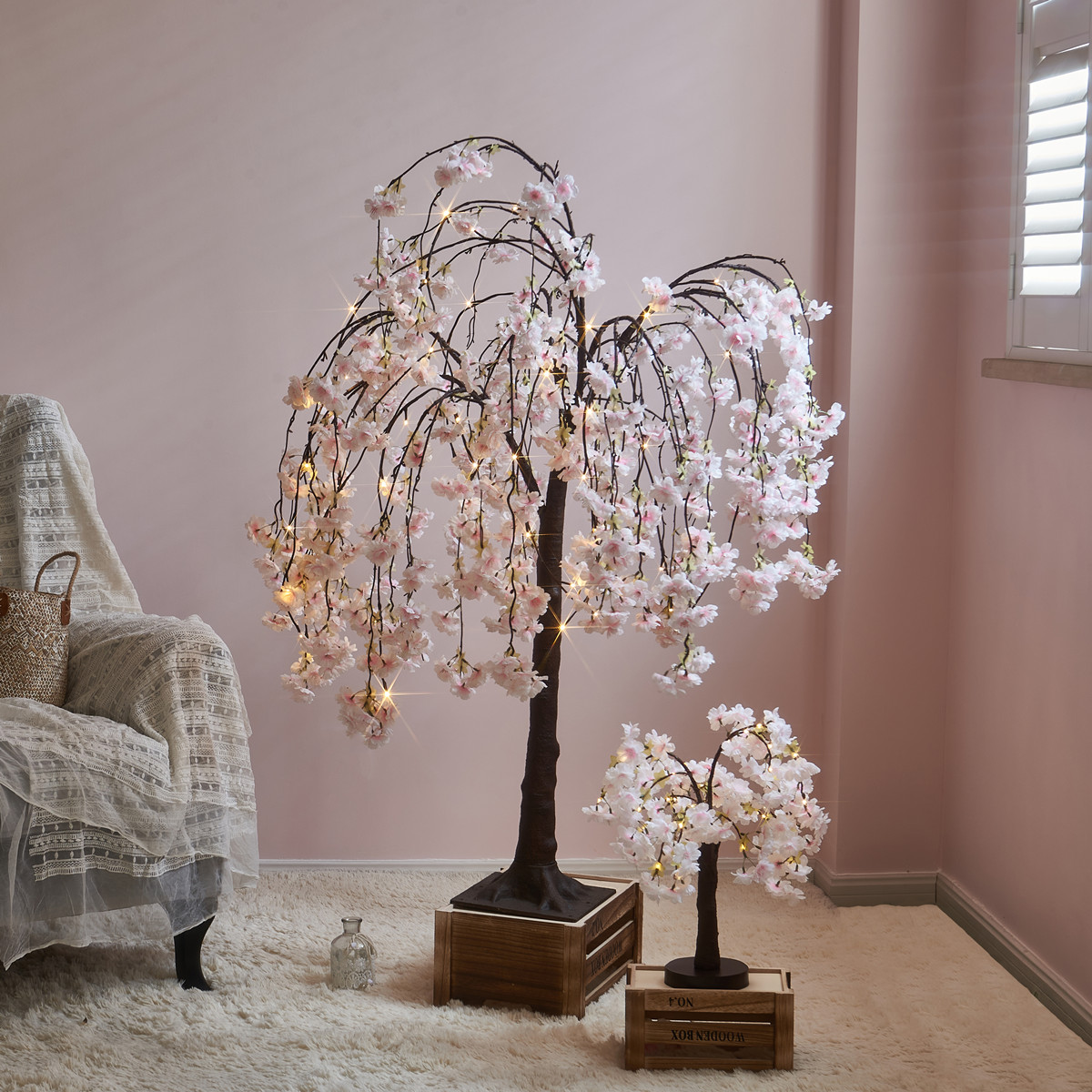 Tabletop Weeping Cherry blossom Tree lights