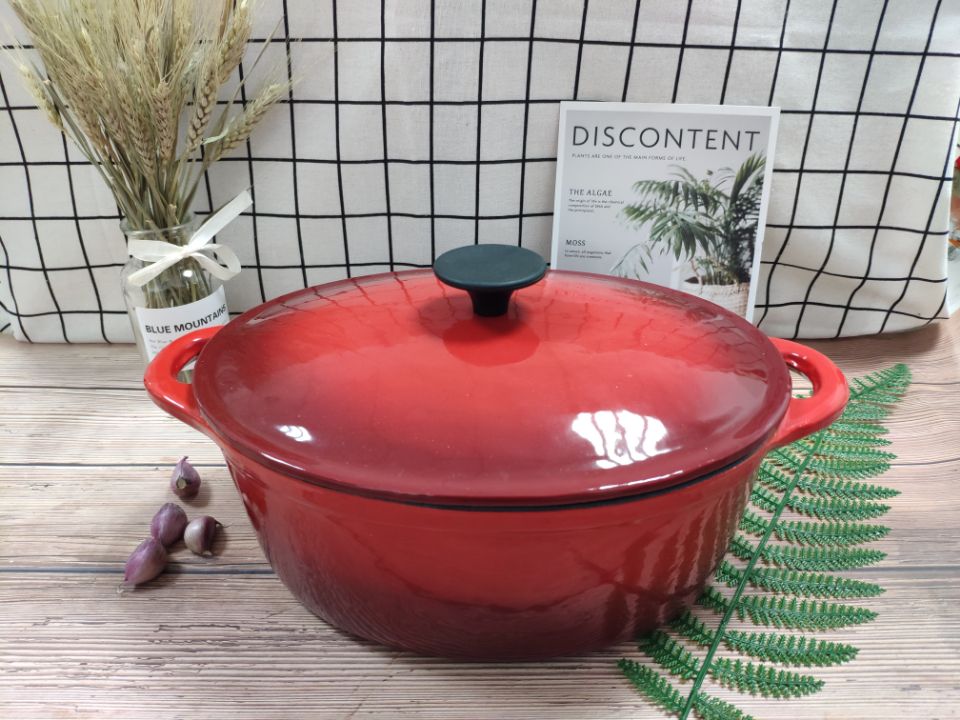 Cast iron casserole, enameled