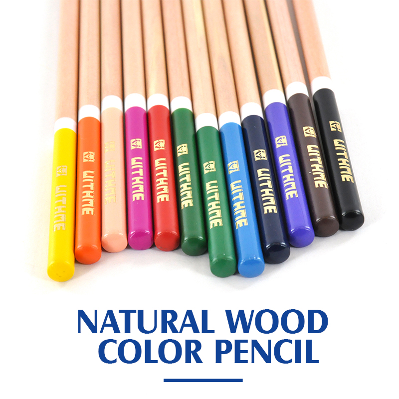 Natural wood color pencils, drawing pencil