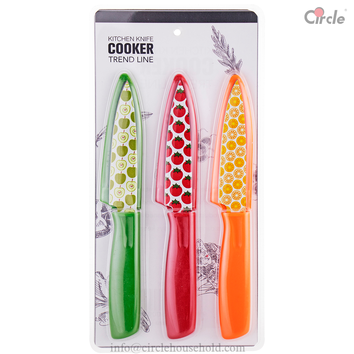 3 Pcs Fruit Knife Set
