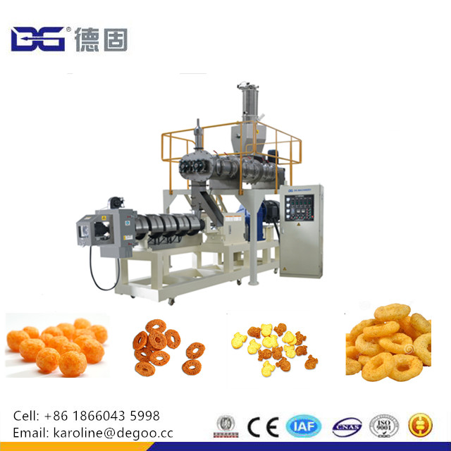 Corn Puffed Ring Cheese Ball Inflating Snacks Food Extruder Making Machine Equipment