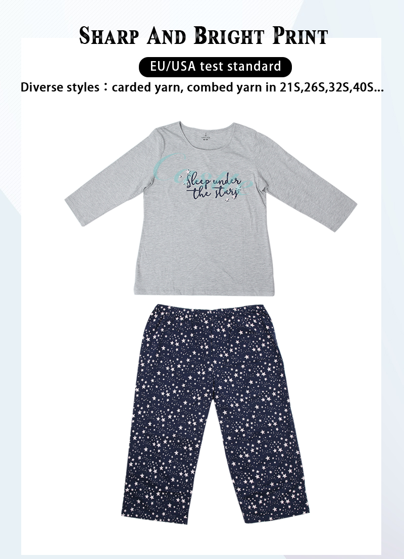Ladies Jersey Pajama Set