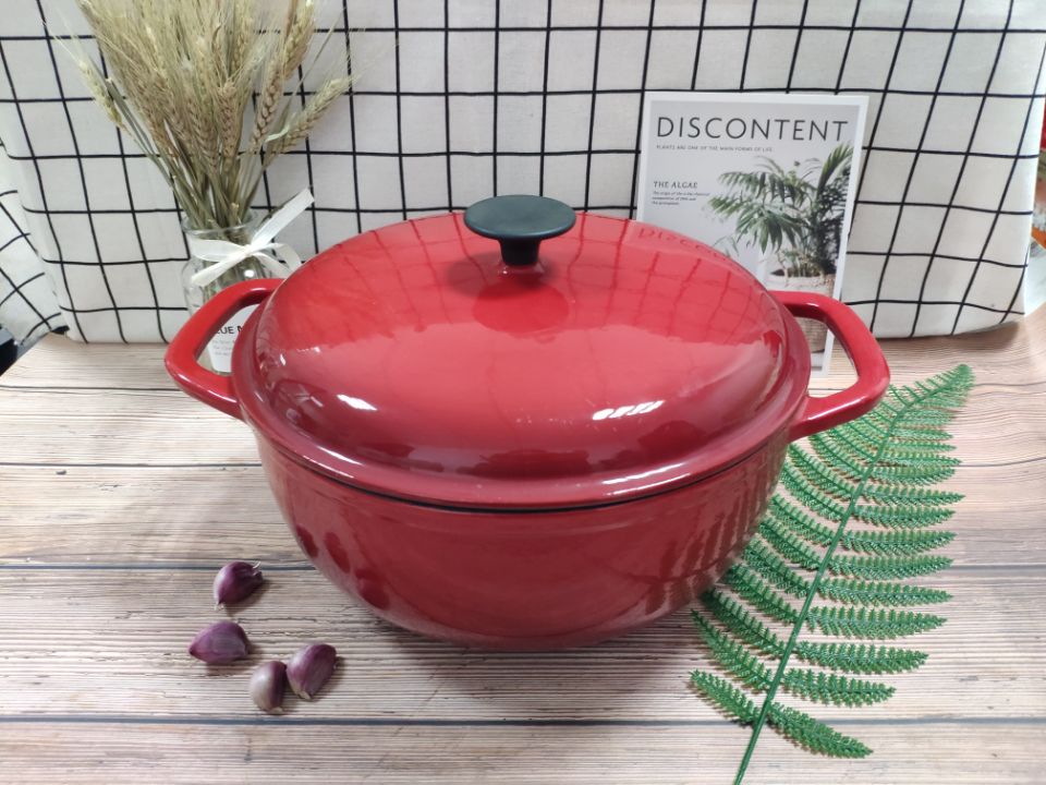 Cast iron casserole, enameled