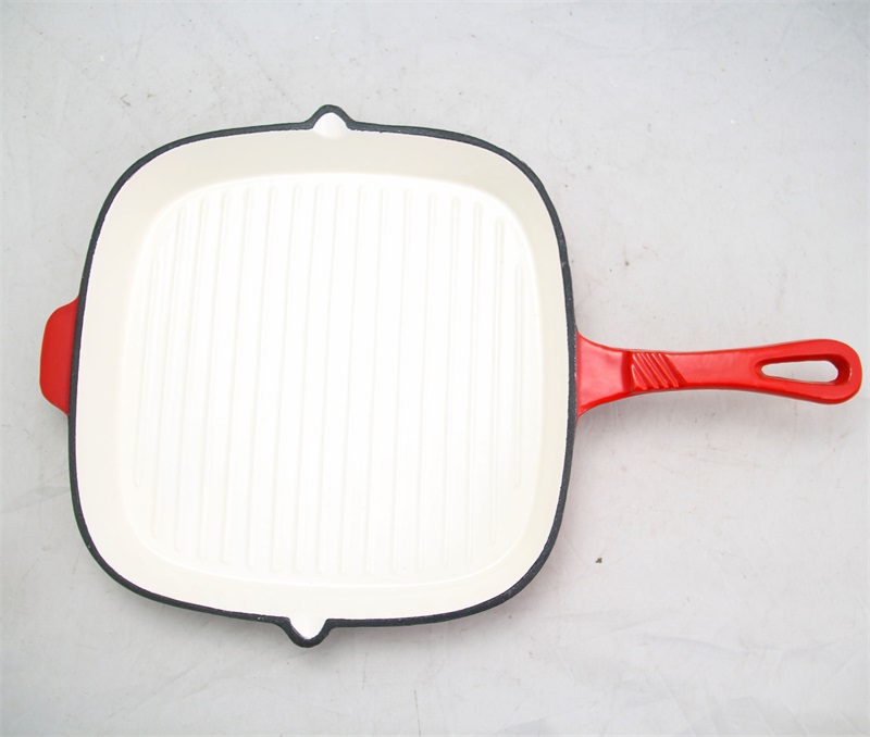 Cast iron griddle, enamel