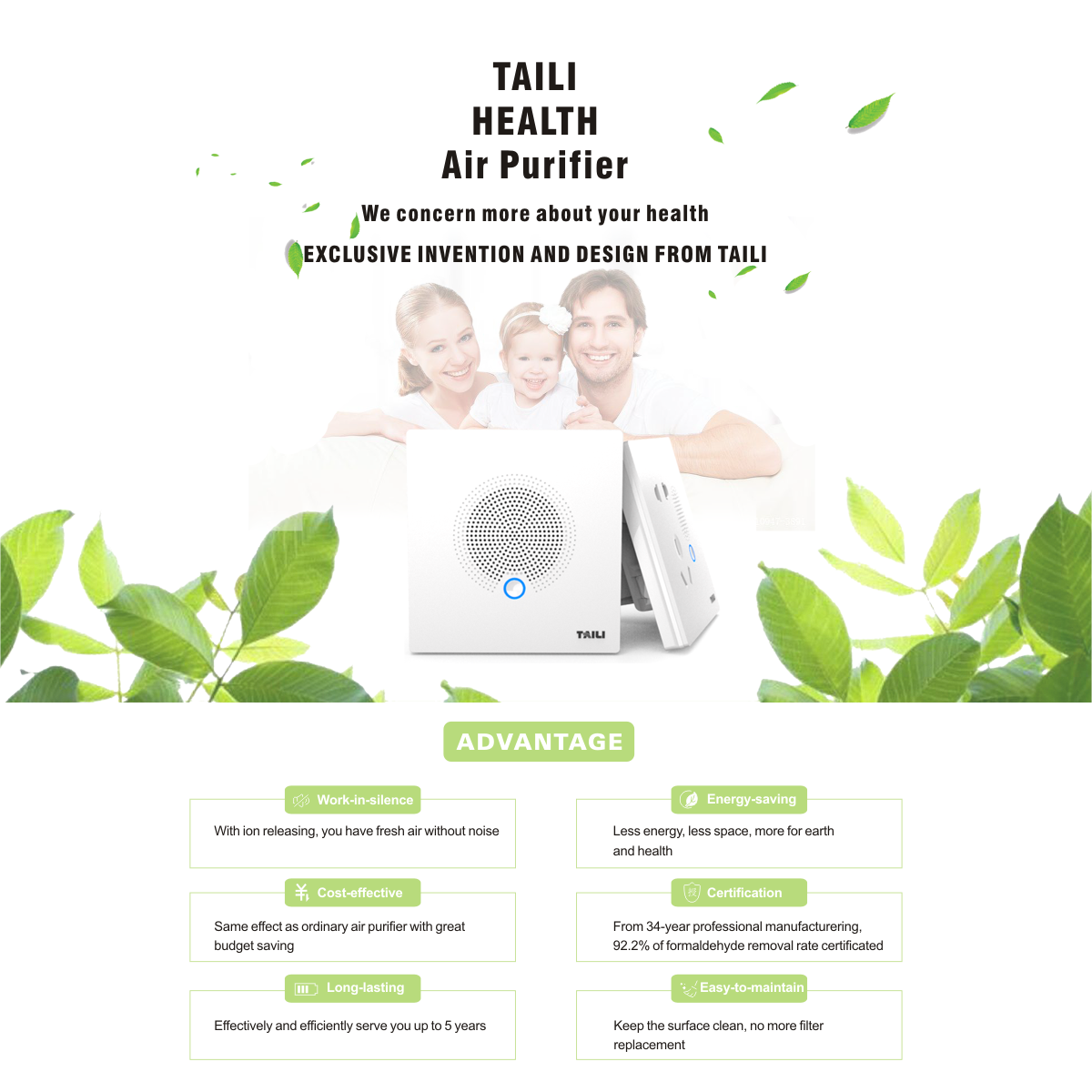Air Purifier (Wall switch)