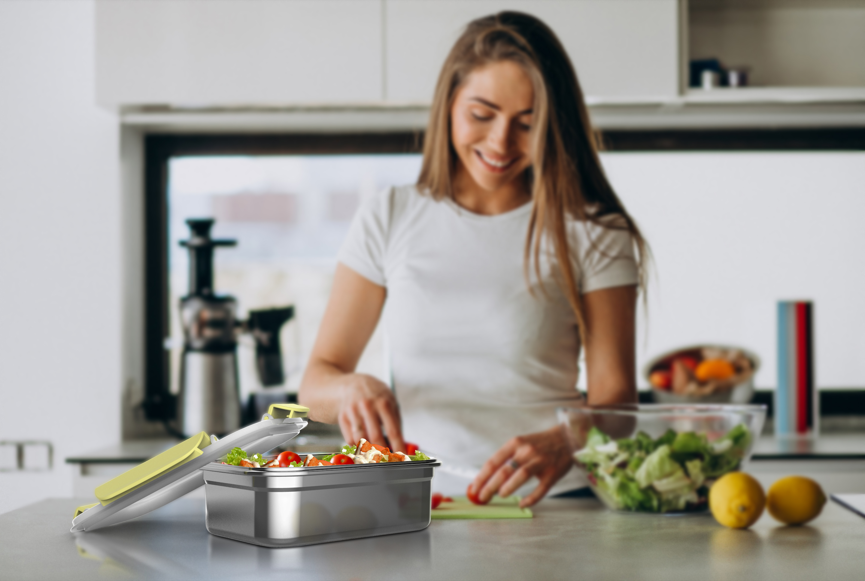 1200ml stainless steel food container
