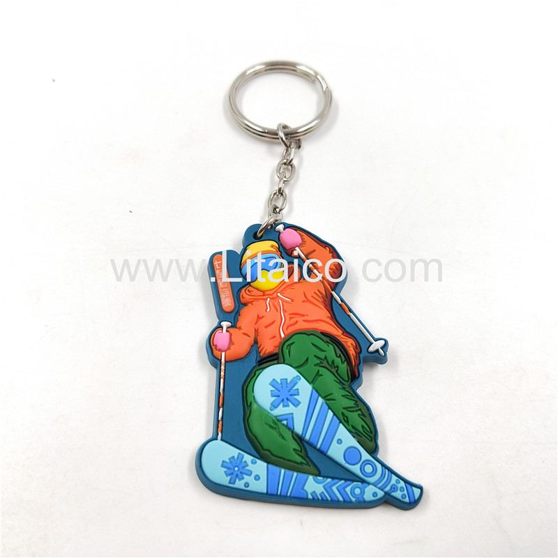 Ski PVC Keychain