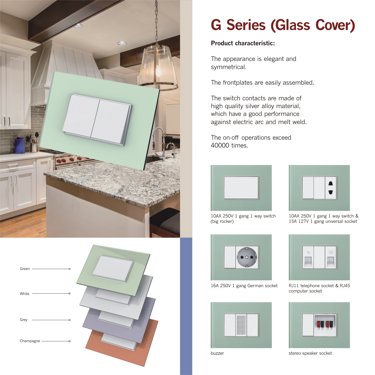 G series American switch and socket