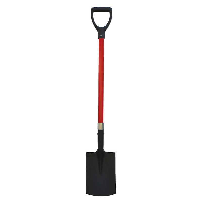 Fiberglass handle shovel plastic D grip