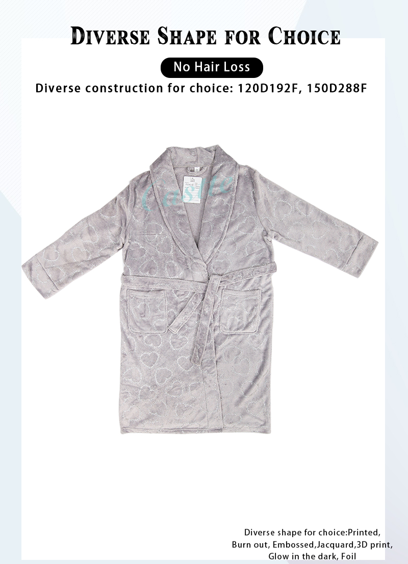 Ladies Foiled Print Flannel Fleece Robe