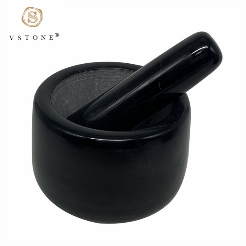 Natural stone mortar and pestle granite pestle and mortar grantie mortar with pestle， marble craft