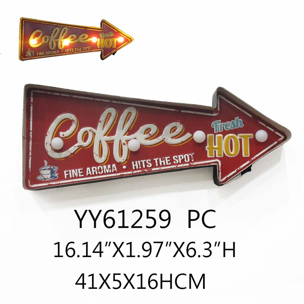 Metal wall LED sign