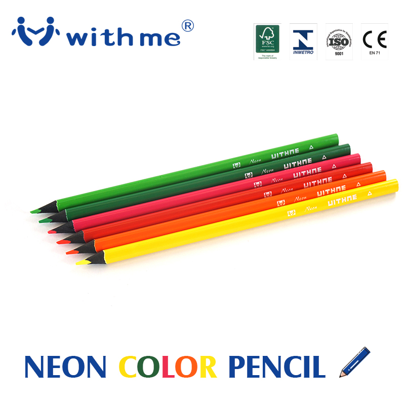 Neon Colored pencil, Fluo color pencils, colour pencil, coloured pencils
