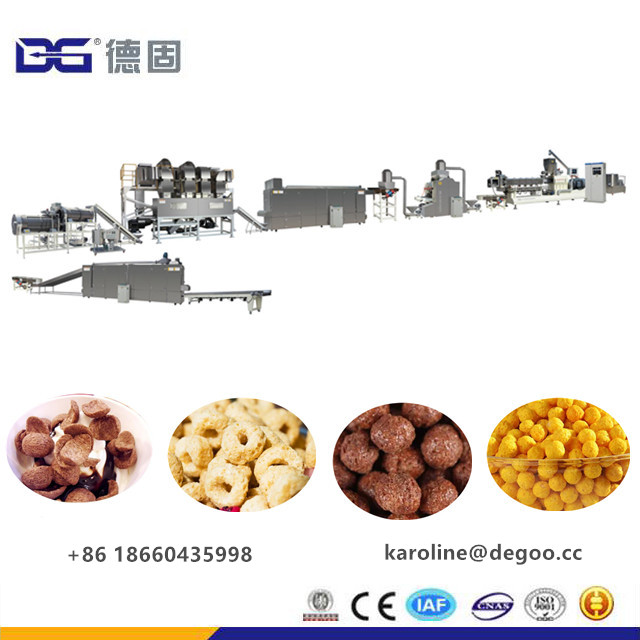 Jinan DG Machinery Sponge Crunch Chocolate Cream Soaked Snacks Food Extruder Machinery Production Line