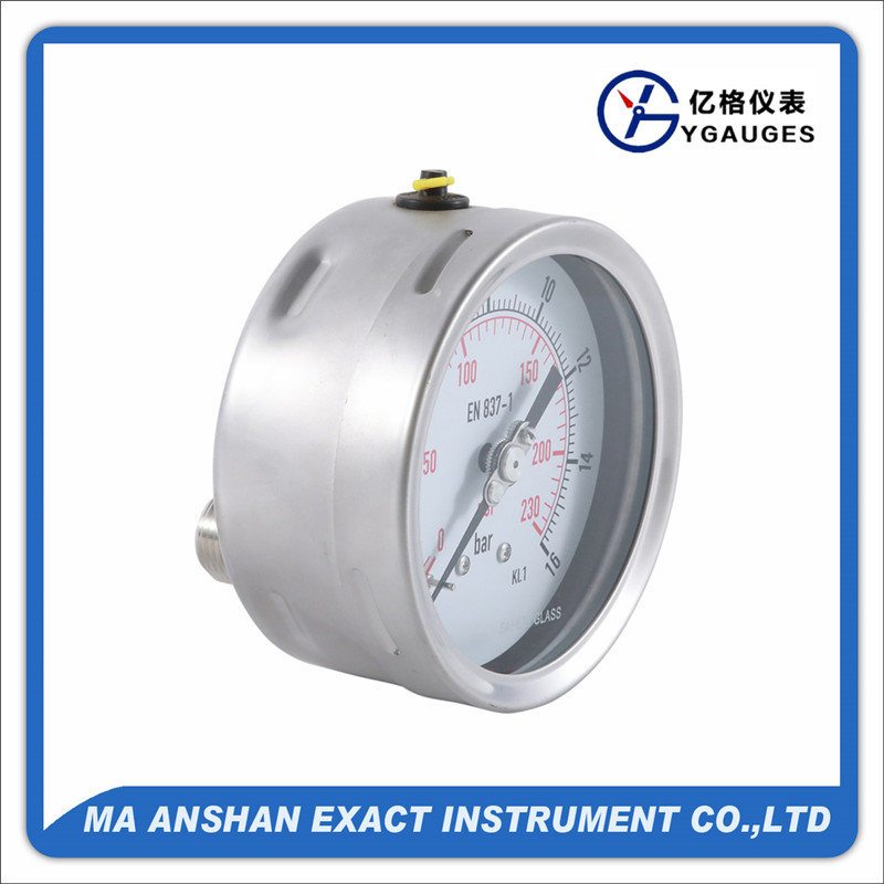 liquid filled pressure gauge-heavy duty manometer-stainless steel pressure gauge