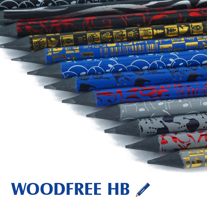 Woodfree HB pencil with transfer printing