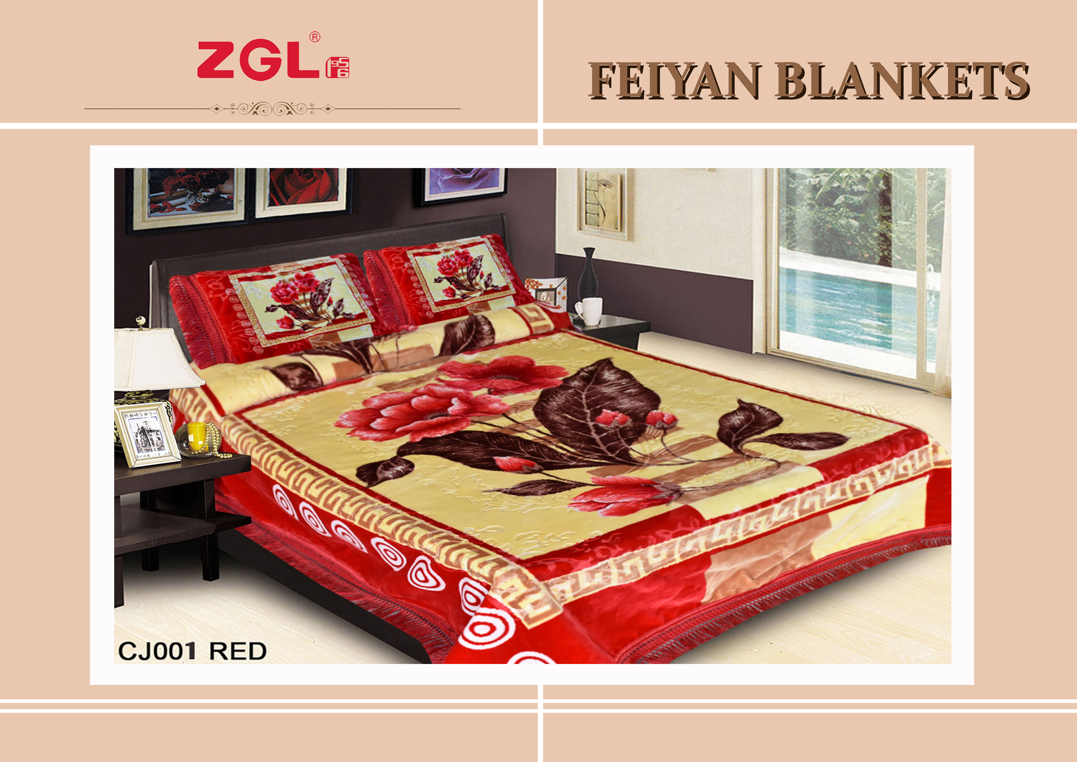 100% polyester raschel blanket 4pcs sets