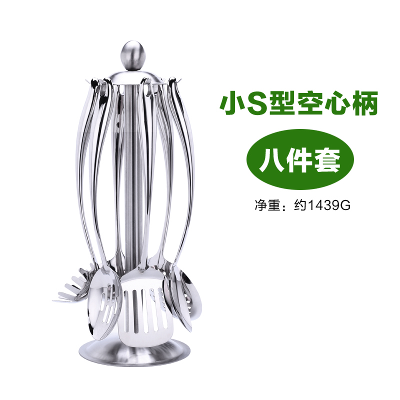 Stainless Steel Kitchen Tool Set Hollow Handle Ladle Turner Skimmer Pasta Server Potato Masher Fork Serving Spoon